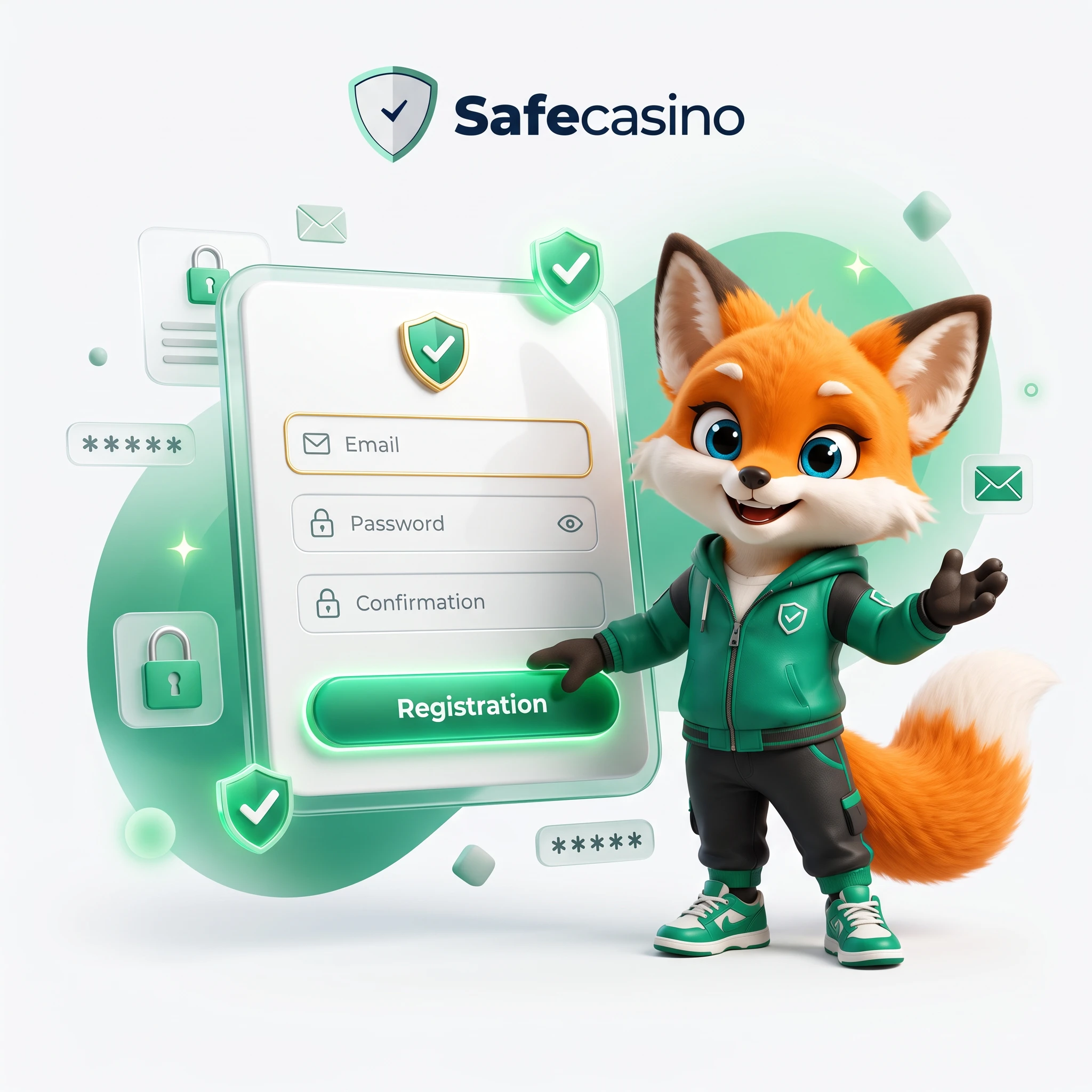 SafeCasino account registration illustration